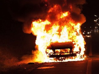 В Киеве горели иномарки