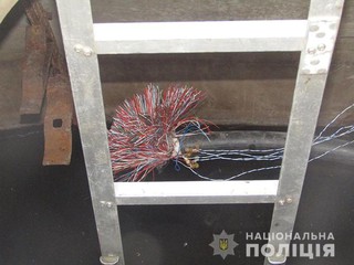 В Киеве полиция поймала вора кабеля
