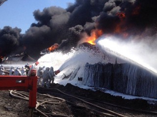 Пожар под Киевом продолжается