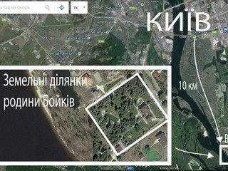 Под Киевом Юрий Бойко и Олесь Довгий владеют несколькими гектарами земли