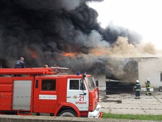 Пожар в Броварах 