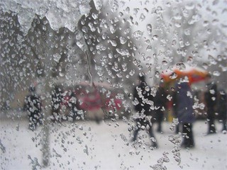 В Киеве валит мокрый снег