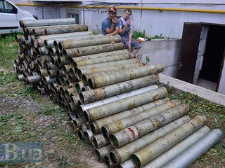 Под Киевом нашли трубы от снарядов к РСЗО Град