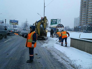 Снегопад в Киеве продолжается