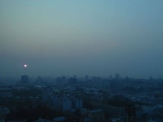 Красный закат в Киеве