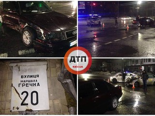В Киеве столкнулись автомобили Audi и Ford