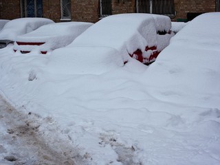 Киев завален снегом