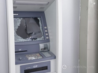 Ограбление банкомата в Киеве