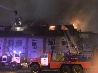 В Киеве горело офисное здание