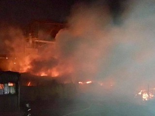 Ночной пожар в Киеве