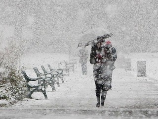 Снегопад в Киеве продолжается